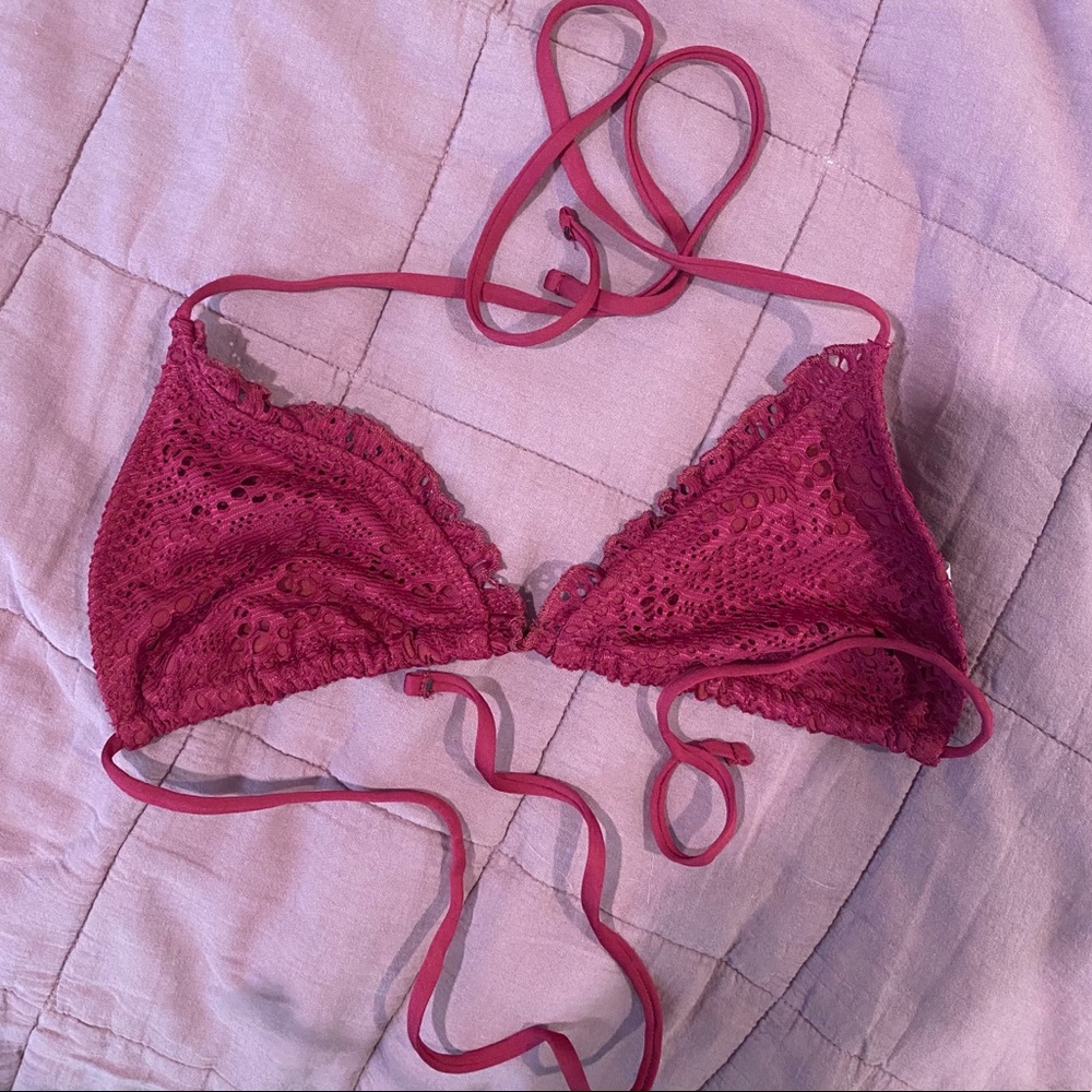 Maroon triangle bikini ❤️